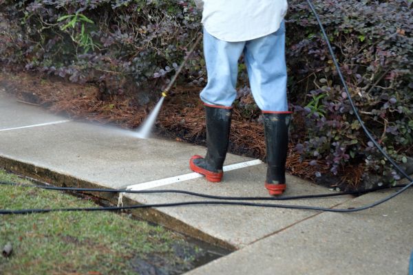 Sidewalk Washing in Mill Valley